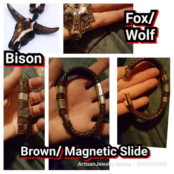 Artisan Set Other - MensSetBracelet+Necklaces Leathery Chord Artisan Set Other - MensSetBracelet+Necklaces Leathery Chord